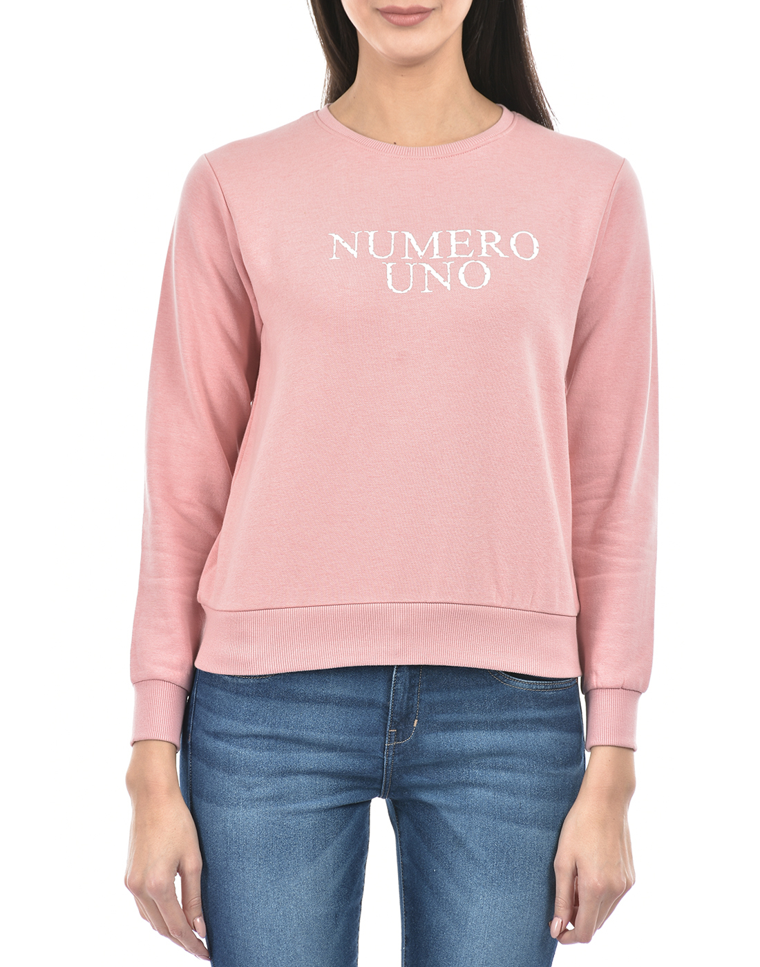 Numero Uno Women Typography Pink Sweat Shirt